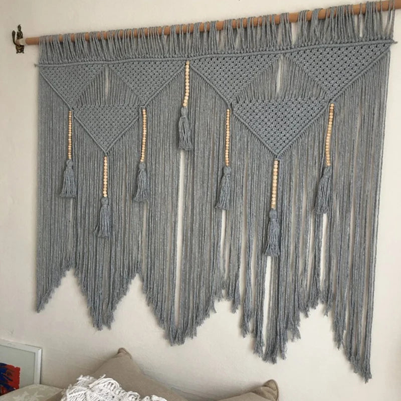 Macrame Wall Hanging Handwoven Bohemian Cotton Rope Boho Tapestry Home Decor