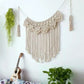 Tapiz de macramé para colgar en la pared, estilo bohemio, elegante, escénico, hecho a mano, tejido a mano, para sofá, dormitorio, decoración de fondo 