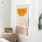 Tapiz de macramé para colgar en la pared, tapiz de algodón y lino con borlas, estampado geométrico, tapiz musulmán para colgar en la pared, tapices de macramé para decoración del hogar