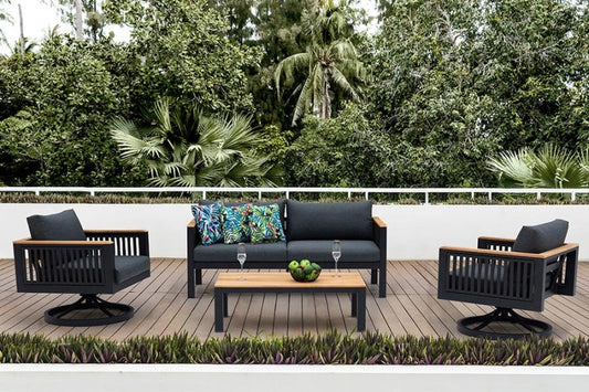 Patio Time Bona 4-piece Aluminum Sofa Set